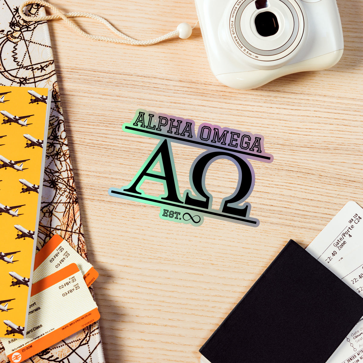 Alpha Mask Sticker Alpha Omega Holographic Sticker – Sowing SEEDS