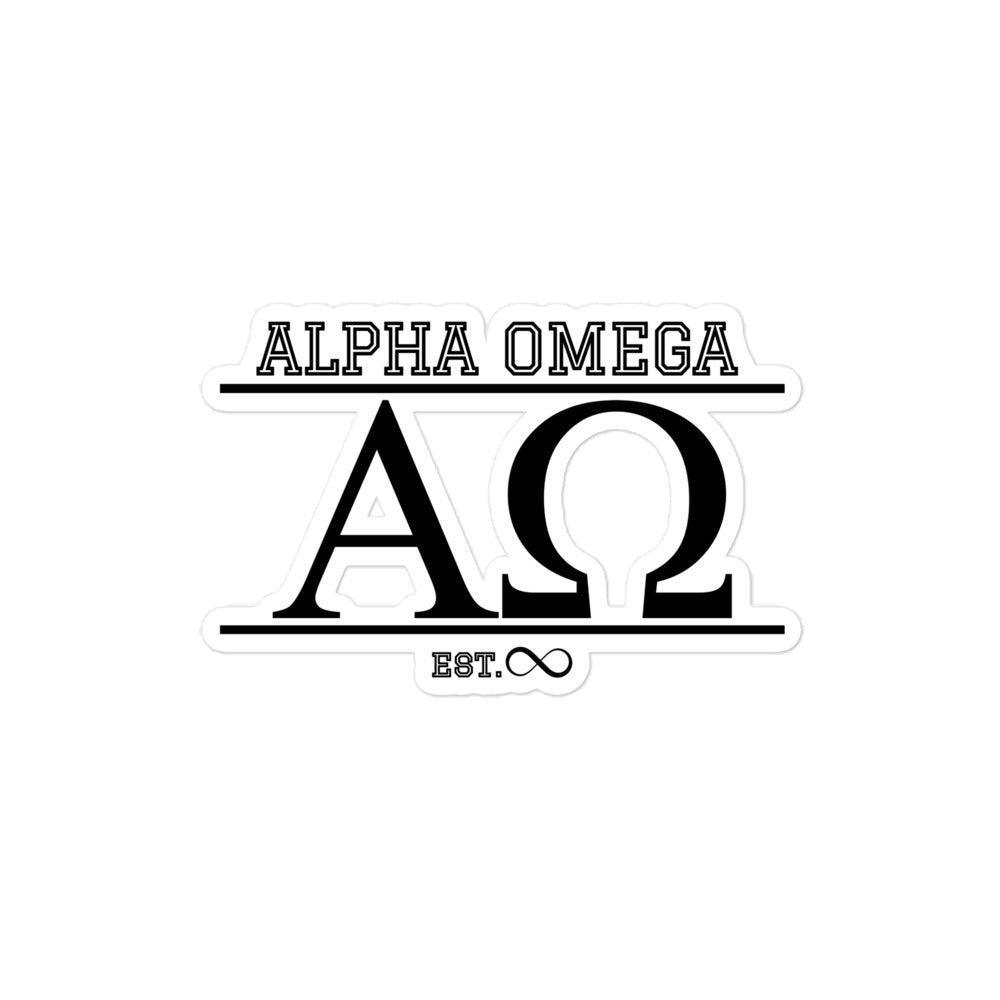 Alpha Sticker Alpha Omega Sticker – Sowing SEEDS